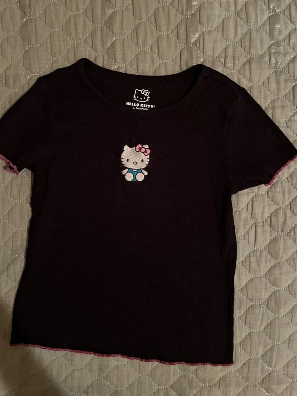 SANRIO~HELLO KITTY RIBSHIRT TEE ~ KIDS~14-16